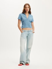 Cotton On Green Maya Rouched Shirt - Image 4 of 4