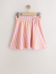 Purple/Pink/Orange Stripe Tie Detail Skirt (3-16yrs) - Image 1 of 5