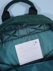 Personalised Mini Forest Green Cord Build Backpack by My 1st Years - Image 4 of 4
