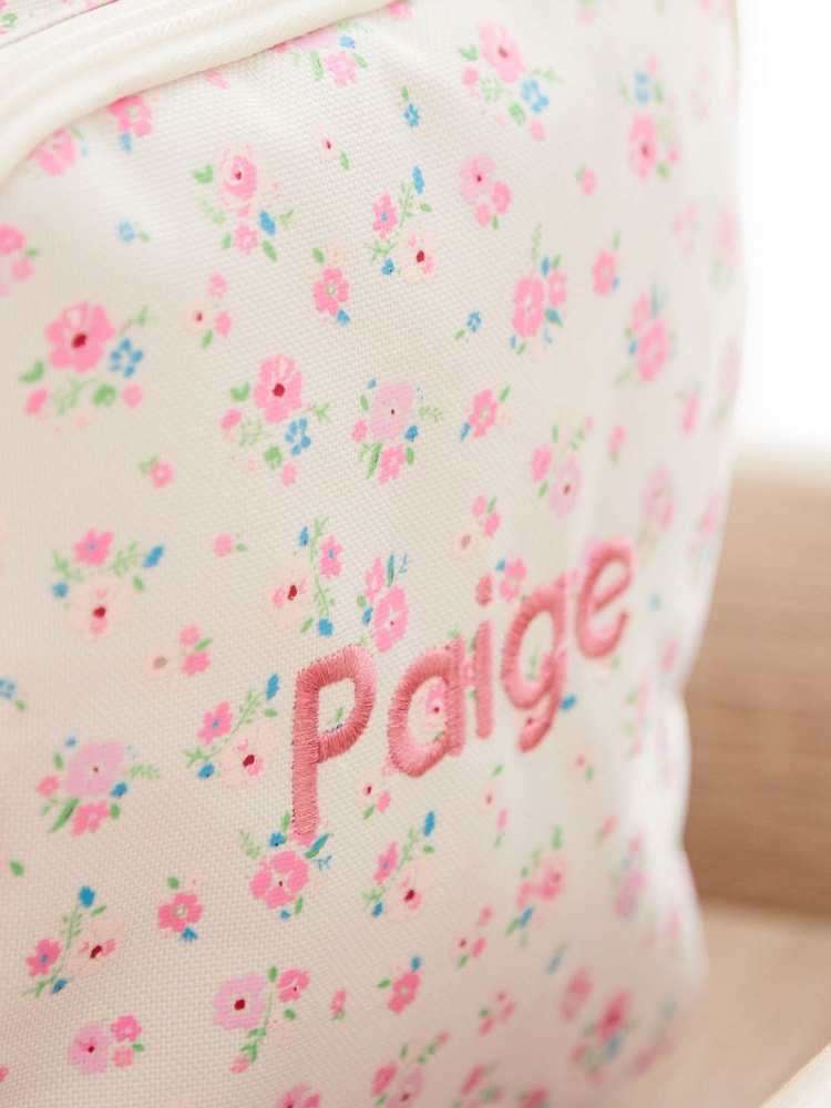 Personalised Ditsy Print Medium Backpack by My 1st Years - Image 2 of 4