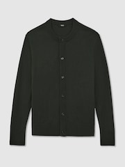 Reiss Forest Green Stoke Wool-Cashmere Jersey-Knit Cardigan - Image 2 of 6