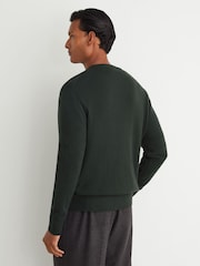 Reiss Forest Green Stoke Wool-Cashmere Jersey-Knit Cardigan - Image 5 of 6
