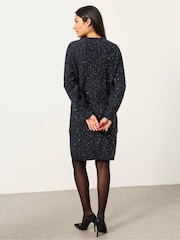 FatFace Skylar Navy Petite Knitted Dress - Image 2 of 7