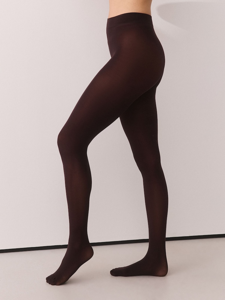 Black/Black/Berry/Chocolate Brown 60 Denier Opaque Tights 4 Pack - Image 2 of 3 Black/Black/Berry/Chocolate Brown 60 Denier Opaque Tights 4 Pack - Image 2 of 3