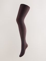 Black/Black/Berry/Chocolate Brown - 60 Denier Opaque Tights 4 Pack - Picha 4 kati ya 7