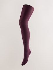 Black/Black/Berry/Chocolate Brown - 60 Denier Opaque Tights 4 Pack - Picha 5 kati ya 7