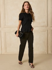 Колір хакі - Corduroy Stovepipe Jeans - Image 1 of 8