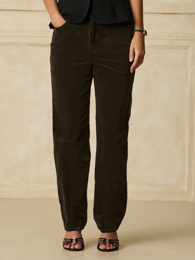 Колір хакі - Corduroy Stovepipe Jeans - Image 2 of 8