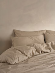 Bedfolk Latte Relaxed Cotton Duvet Cover - Image 1 of 4