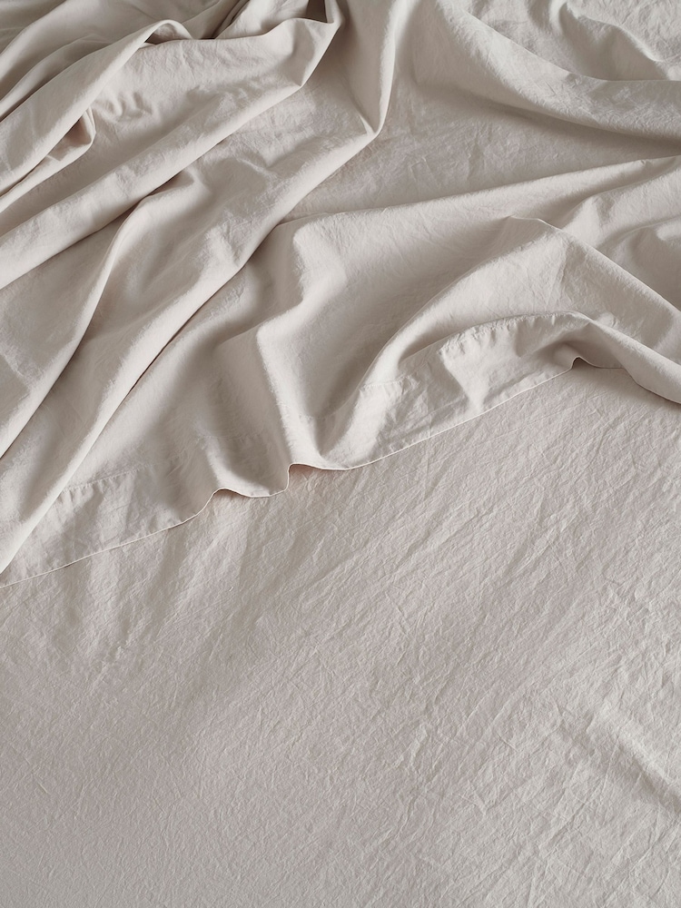 Bedfolk Clay Relaxed Cotton Deep Fitted Sheet - Image 2 of 4