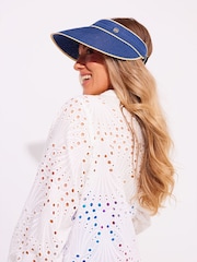 Seaspray Blue Sascha Visor Hat - Image 3 of 5