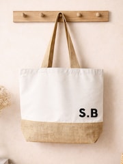 Personalised Block Initials Canvas Tote Bag by No Ordinary Gift - Image 1 of 2