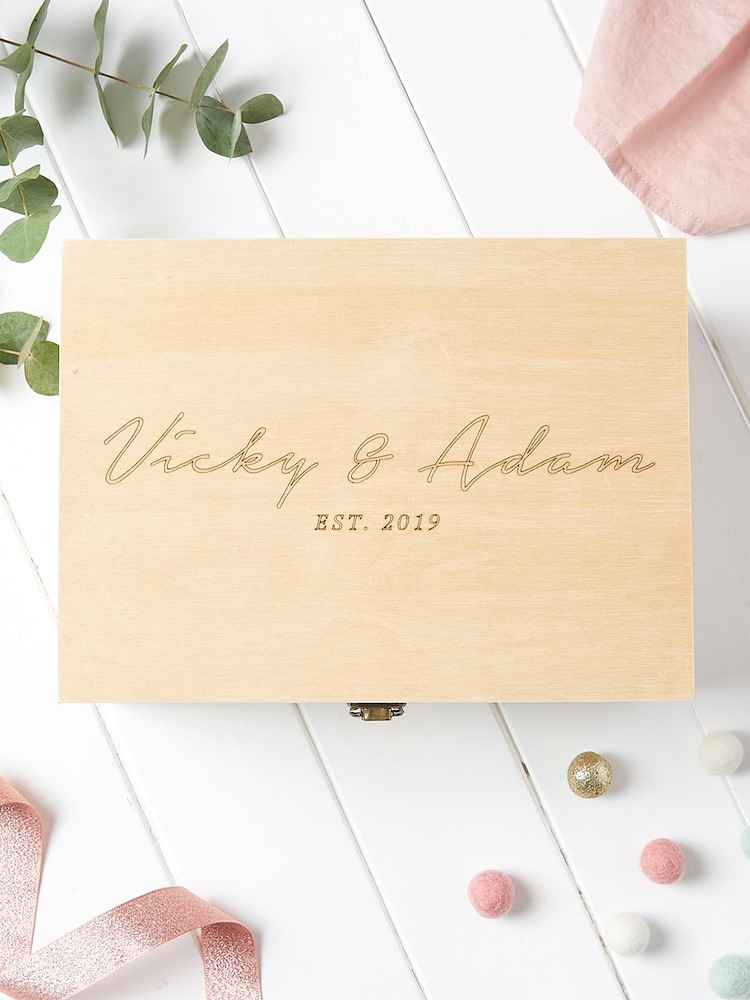 Personalised Engagement Keepsake Box by No Ordinary Gift - Image 1 of 2