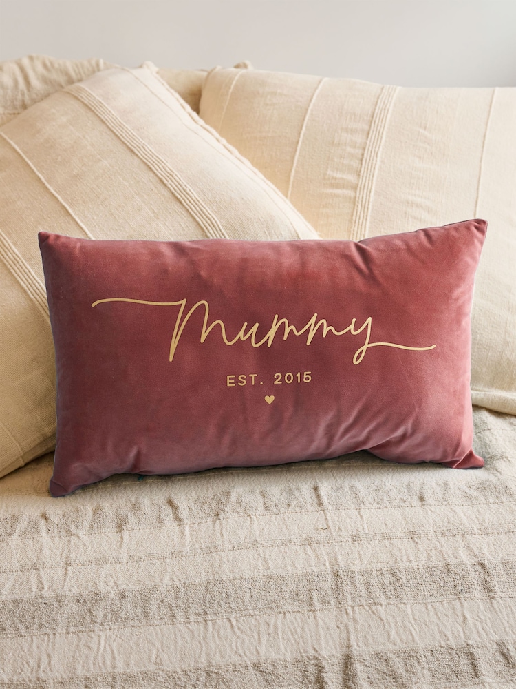 Personalised Mother's Day Velvet Cushion by No Ordinary Gift - Image 1 of 4