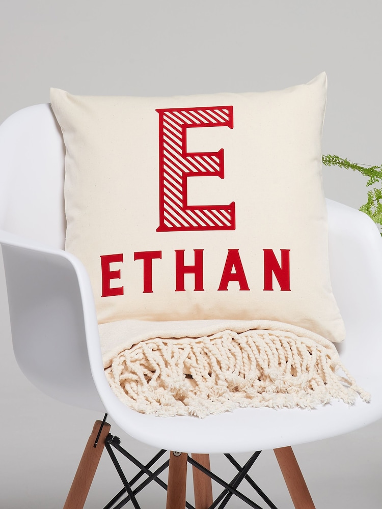 Personalised Children's Initial Cushion by No Ordinary Gift - Image 1 of 1 Personalised Children's Initial Cushion by No Ordinary Gift - Image 1 of 1