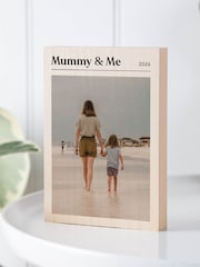 Mummy & Me Wooden Photo Block by No Ordinary Gift - Image 1 of 2