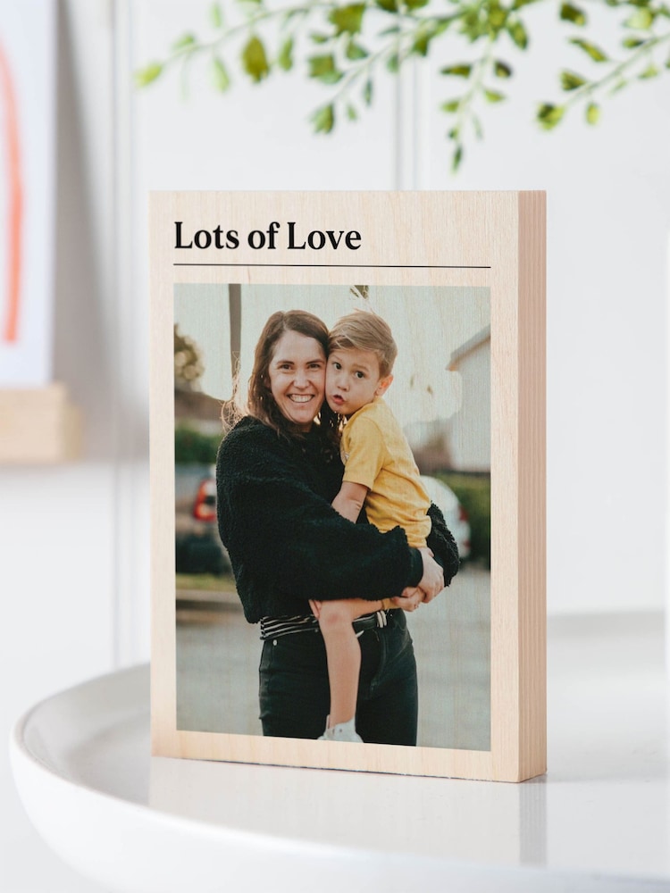 Mummy & Me Wooden Photo Block by No Ordinary Gift - Image 2 of 2