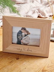 Personalised Engagement Wooden Photo Frame by No Ordinary Gift - Image 1 of 1