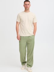 Blend Green Malvin Relaxed Linen Blend Trousers - Image 3 of 8