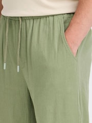 Blend Green Malvin Relaxed Linen Blend Trousers - Image 4 of 8