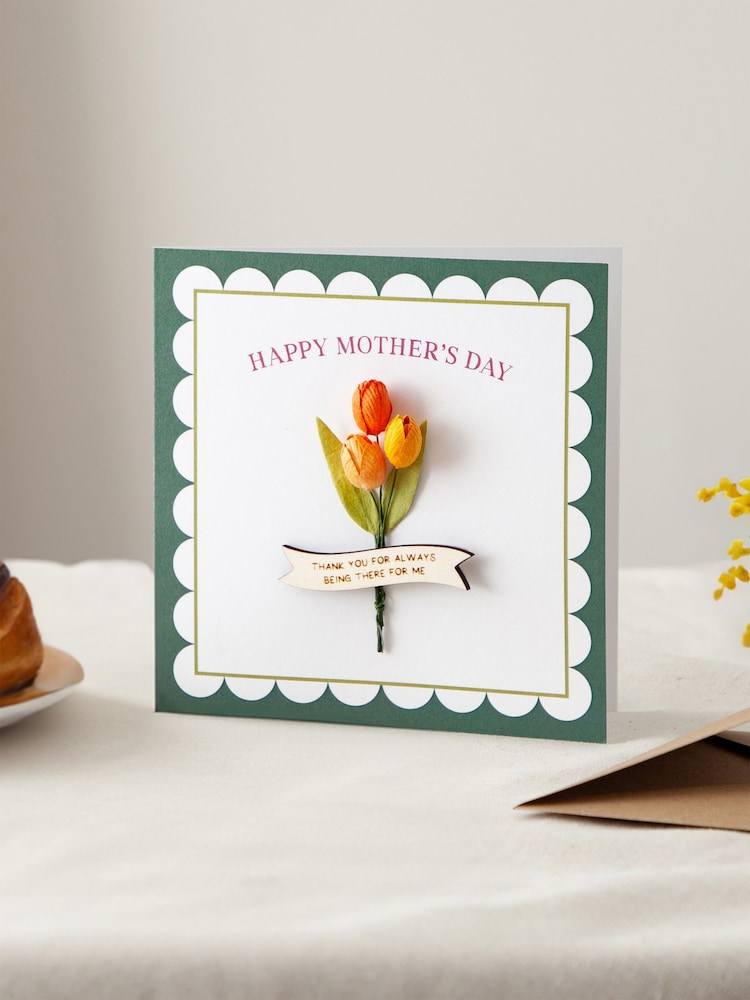 Paper Tulips with Wooden Banner Personalised Keeps by No Ordinary Gift - Image 2 of 2