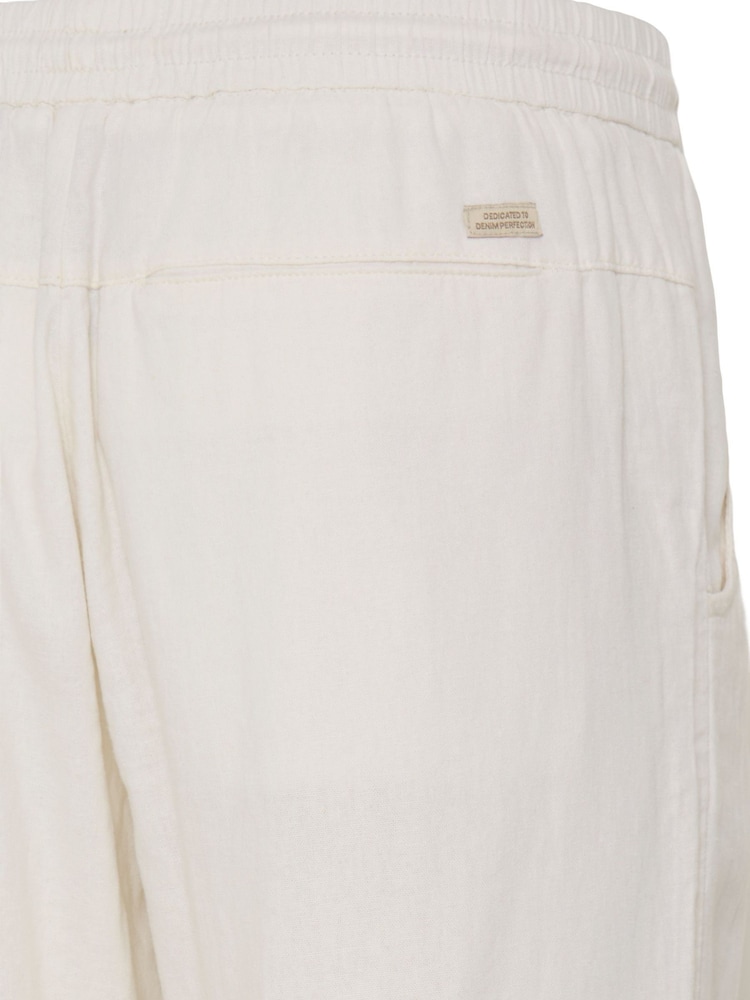 Blend White Malvin Relaxed Linen-Blend Trousers - Image 8 of 8