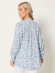 Yours Curve White Embellished Boho Floral Blouse - Image 2 of 5