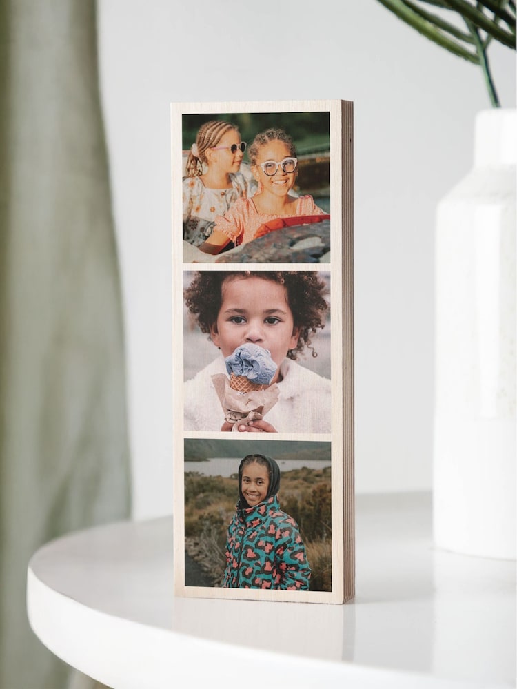 Mother's Day Triple Photo Wooden Block by No Ordinary Gift - Image 2 of 2 Mother's Day Triple Photo Wooden Block by No Ordinary Gift - Image 2 of 2