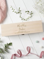 Personalised Wooden Wedding Wine Box by No Ordinary Gift - Image 1 of 1