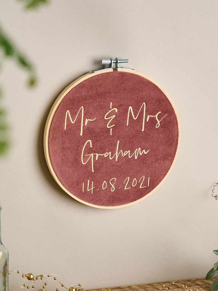 Personalised Velvet Wedding Hoop by No Ordinary Gift - Image 1 of 1