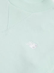 New Balance Green French Terry Small Logo Crew Neck Sweatshirt - Image 8 of 8