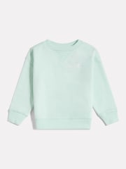 New Balance Green French Terry Small Logo Crew Neck Sweatshirt - Image 1 of 3