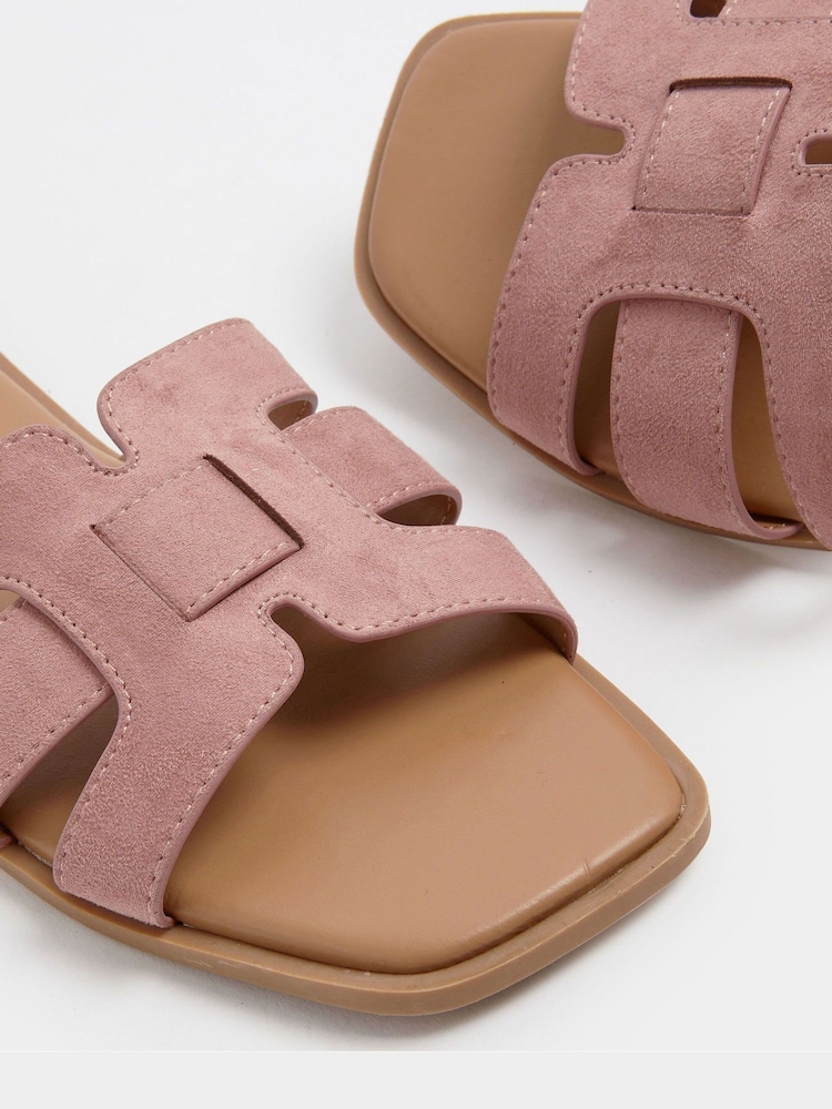 Yours Curve Extra-Wide Fit Cut Out Mule Sandals - Image 3 of 3