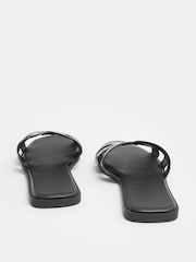 Yours Curve Black Wide Fit Cut Out Mule Sandals - Image 4 of 5