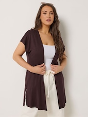 Yours Curve Brown Grown On Sleeve Cover-Up - Image 1 of 6