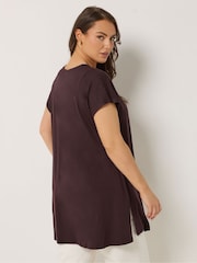 Yours Curve Brown Grown On Sleeve Cover-Up - Image 2 of 6