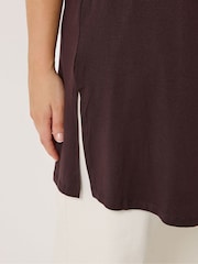 Yours Curve Brown Grown On Sleeve Cover-Up - Image 5 of 6