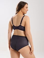 Yours Curve Purple Embroidered Non-Padded Bra - Image 4 of 7