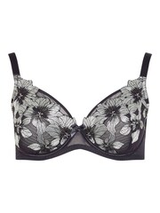 Yours Curve Purple Embroidered Non-Padded Bra - Image 6 of 7