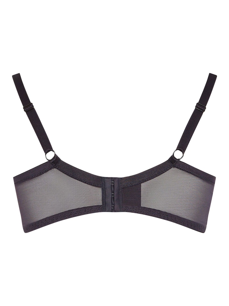 Yours Curve Purple Embroidered Non-Padded Bra - Image 7 of 7 Yours Curve Purple Embroidered Non-Padded Bra - Image 7 of 7