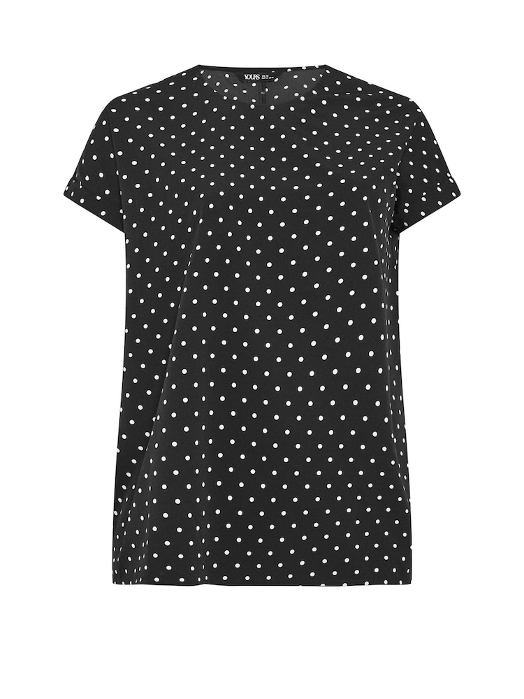 Yours Curve Black Easy Grown On Sleeve Top - Image 5 of 5 Yours Curve Black Easy Grown On Sleeve Top - Image 5 of 5