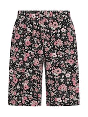 Yours Curve Black Floral Ditsy Shorts - Image 5 of 5