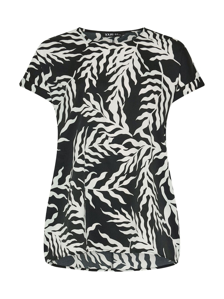 黑色鍍鉻 - Yours Curve Easy Grown On Sleeve Top - 圖片 5/5