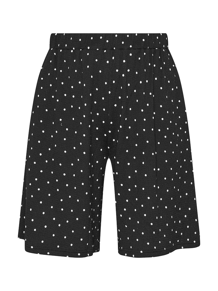 Yours Curve Black Jersey Crinkle Shorts - Image 5 of 5