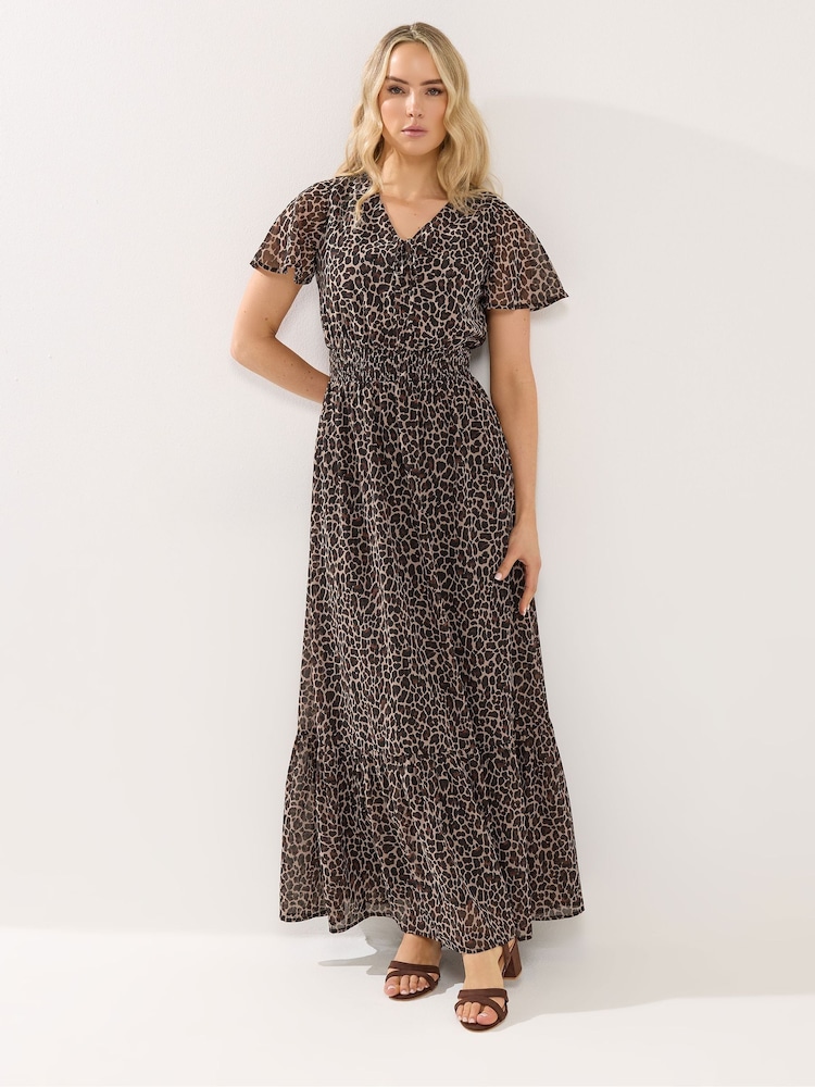 Long Tall Sally Brown Leopard Print Maxi Dress - Image 2 of 5