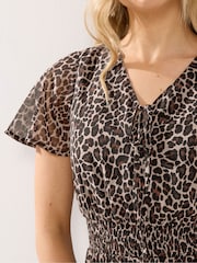 Long Tall Sally Brown Leopard Print Maxi Dress - Image 4 of 5
