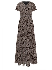 Long Tall Sally Brown Leopard Print Maxi Dress - Image 5 of 5