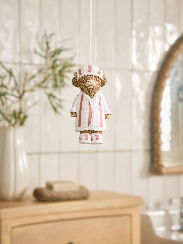 Pink Stripe Hamish The Highland Cow Light Pull - Image 1 of 3