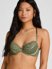 Hunkemoller Green Padded Underwired Bra - Image 1 of 3