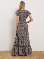 Long Tall Sally Brown Button Through Maxi Dress - Image 3 of 5